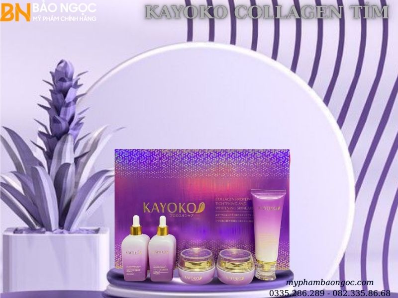 BỘ KAYOKO COLLAGEN TÍM 5IN1 HÀN QUỐC TRỊ NÁM TRẮNG DA