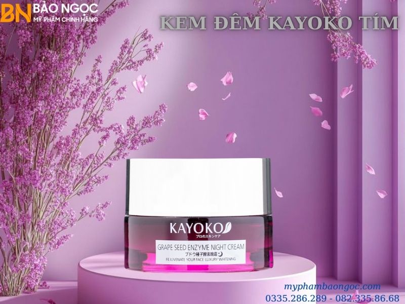 BỘ MỸ PHẨM KAYOKO TÍM 5IN1 TRỊ NÁM TÀN NHANG DƯỠNG TRẮNG DA