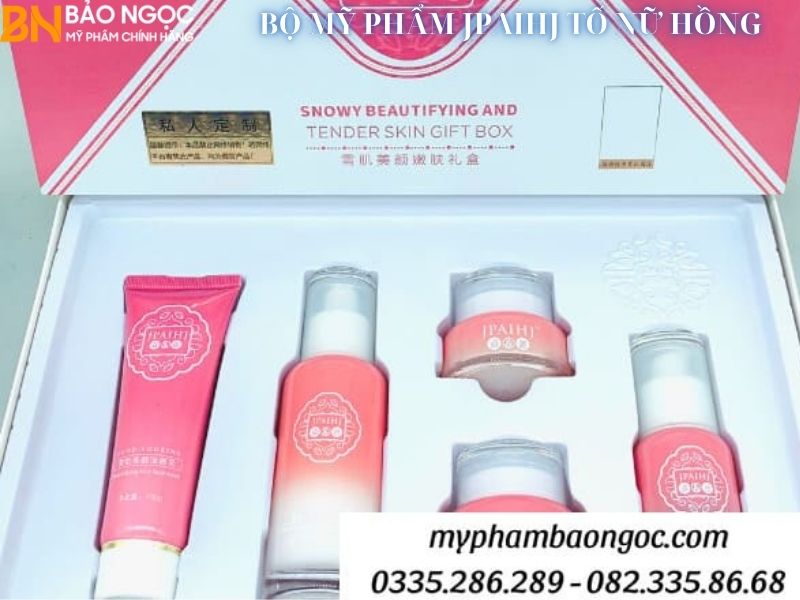 BỘ MỸ PHẨM JPAIHJ TỐ NỮ HỒNG 5IN1 MỜ NÁM TÀN NHANG TRẮNG DA