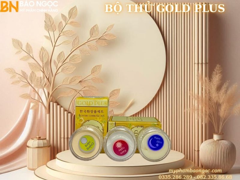 BỘ MỸ PHẨM TRỊ NÁM DƯỠNG TRẮNG DA GOLD PLUS 4IN1 HÀN QUỐC