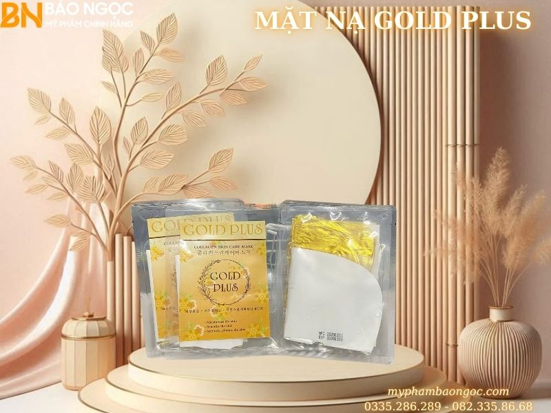 BỘ MỸ PHẨM DƯỠNG TRẮNG DA MỜ NÁM GOLD PLUS HÀN QUỐC 5IN1