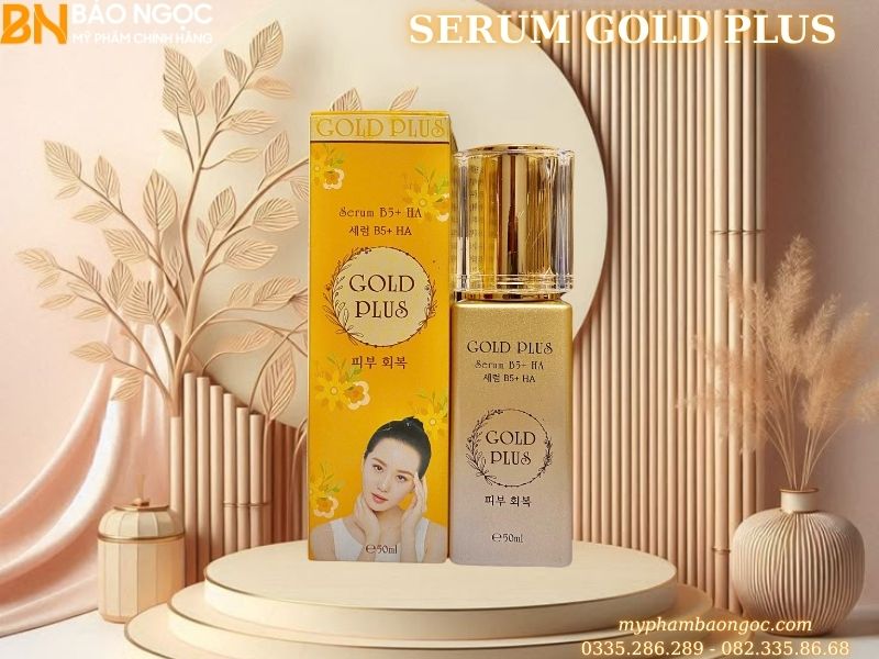 BỘ MỸ PHẨM DƯỠNG TRẮNG DA MỜ NÁM GOLD PLUS HÀN QUỐC 5IN1