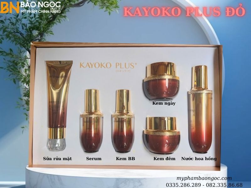 BỘ MỸ PHẨM NHẬT BẢN KAYOKO PLUS ĐỎ  TRỊ NÁM DƯỠNG TRẮNG DA