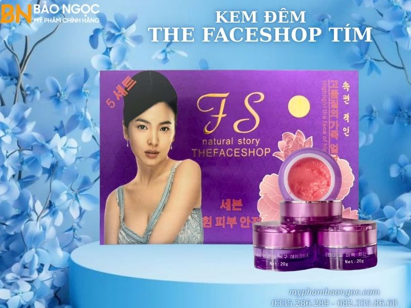 BỘ MỸ PHẨM TRỊ NÁM TRẮNG DA TS THEFACESHOP TÍM 5IN1 HÀN QUỐC