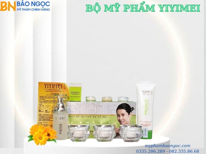 BỘ MỸ PHẨM TRỊ NÁM TÀN NHANG DƯỠNG TRẮNG DA YIYIMEI 5IN1