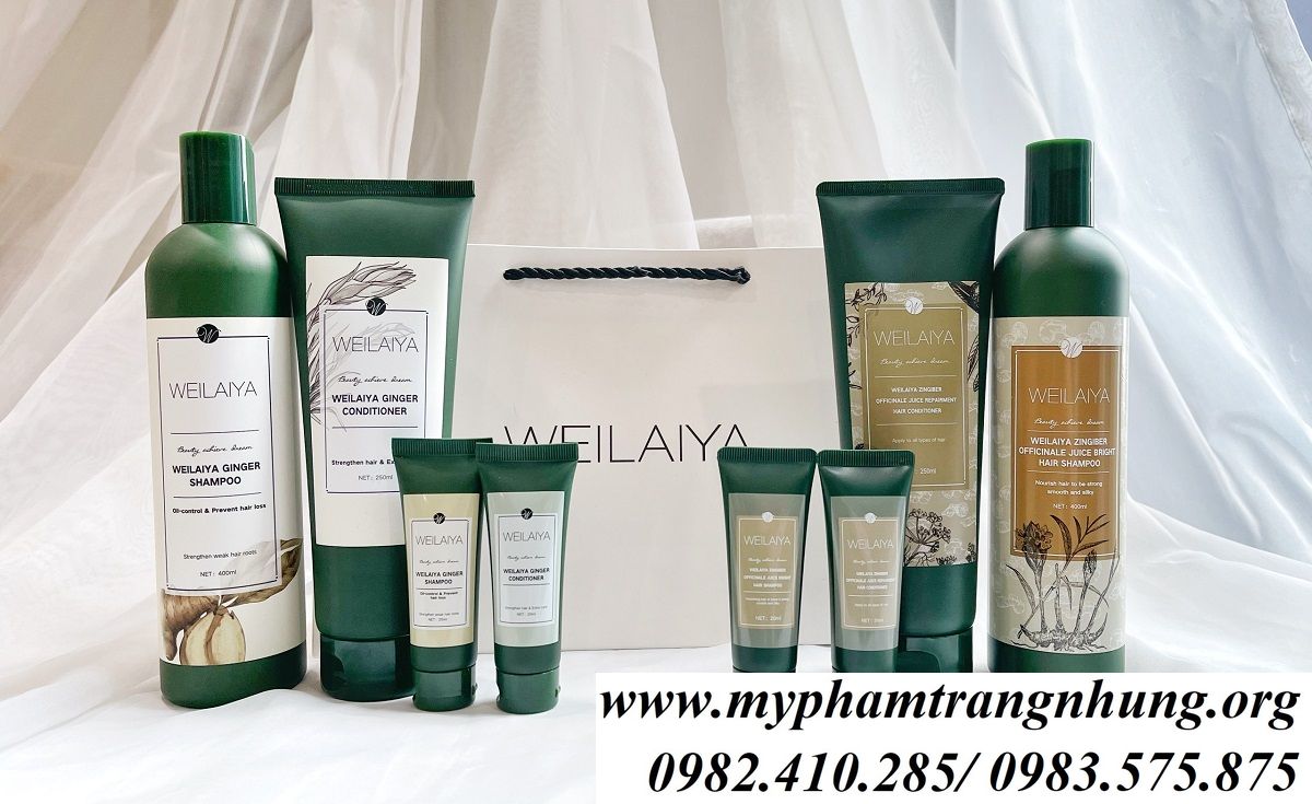 CẶP DẦU GỘI XẢ GỪNG WEILAIYA PHỤC HỒI KÍCH THÍCH MỌC TÓC