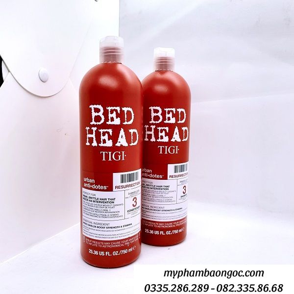 SET DẦU GỘI DẦU XẢ BED HEAD 750ml x2