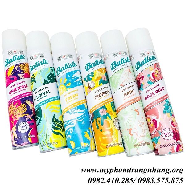 DẦU GỘI KHÔ BATISTE GIẢI PHÁP TÓC BỒNG BỀNH NGAY TỨC THỜI