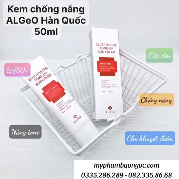 KEM CHỐNG NẮNG ALGEO GLUTATHIONE TONE UP SUN-CREAM HÀN QUỐC