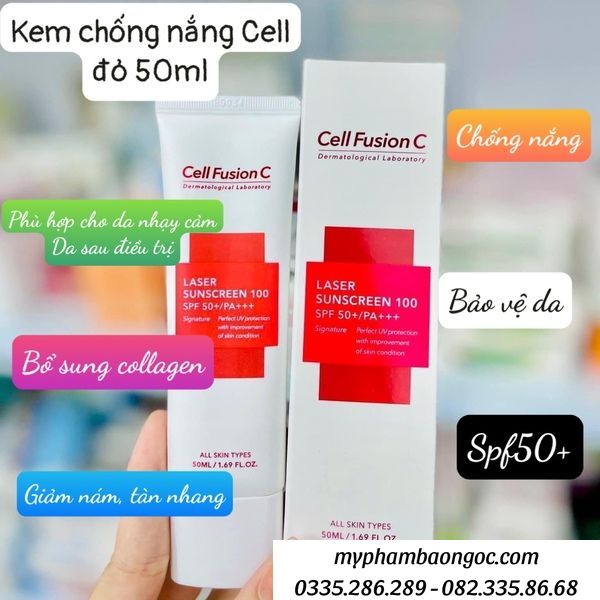 Công dụng Kem chống nắng Cell Fusion C