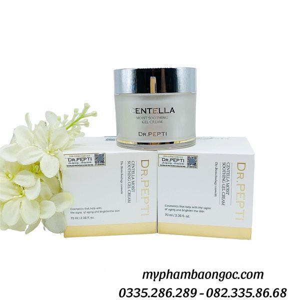 KEM DƯỠNG DR PEPTI CENTELLA MOIST SOOTHING GEL CREAM 70ML