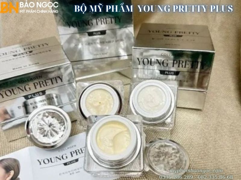 KEM COLLAGEN YOUNG PRETTY PLUS TRỊ NÁM THÂM DƯỠNG TRẮNG DA