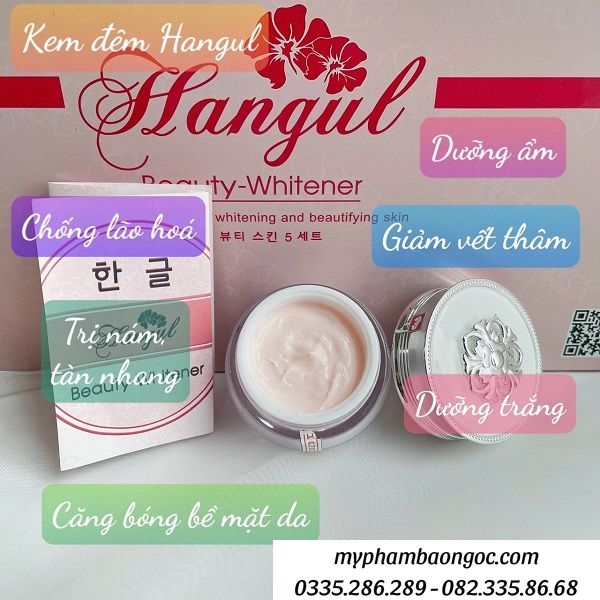 kem hangul trị nám trắng da