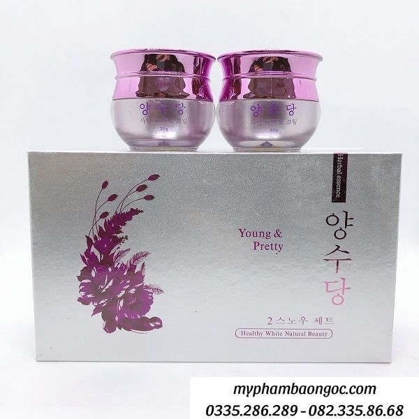 BỘ KEM TRỊ NÁM TRẮNG DA YOUNG PRETTY 2IN1 HÀN QUỐC