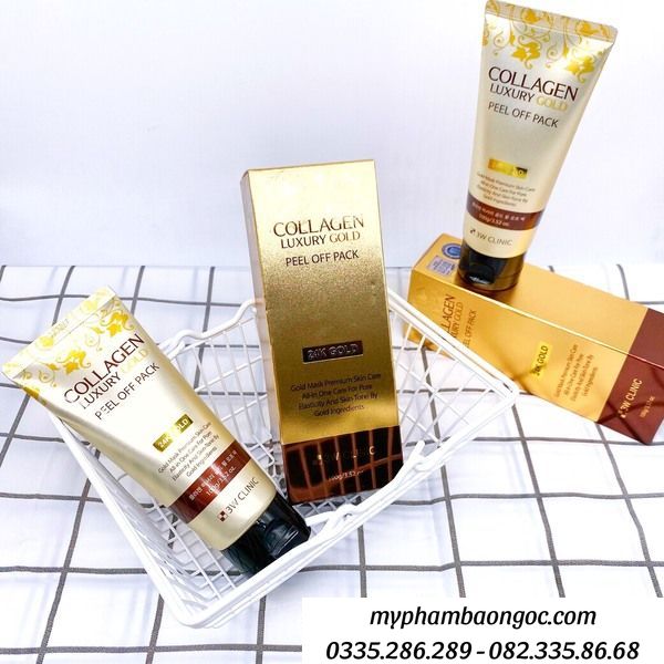 MẶT NẠ LỘT TINH CHẤT VÀNG 24K 3W CLINIC COLLAGEN LUXURY GOLD
