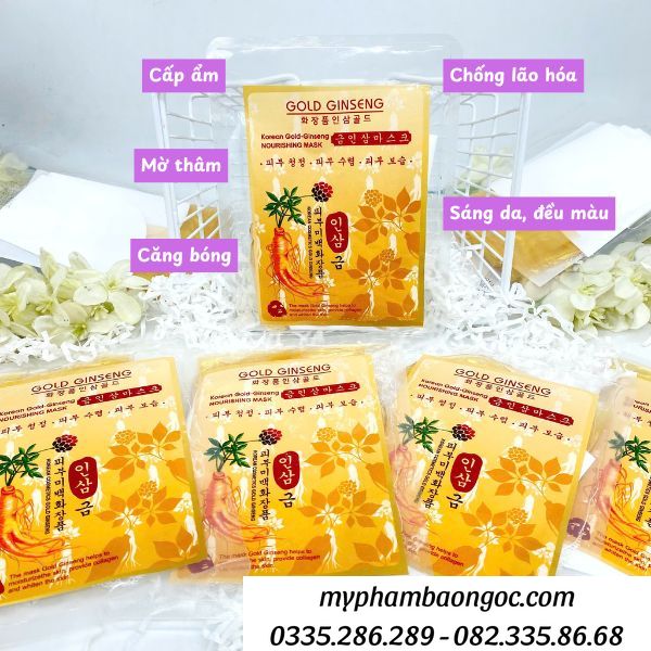 MẶT NẠ SÂM GOLD GINSENG TRỊ NÁM, DƯỠNG TRẮNG DA HÀN QUỐC