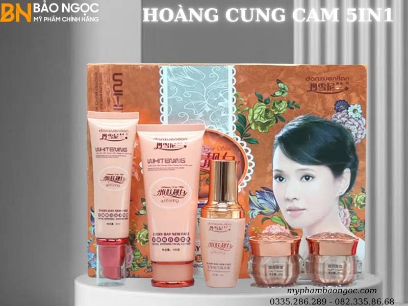 TRỊ NÁM DƯỠNG TRẮNG DA  HOÀNG CUNG CAM DANXUENILAN 5IN1