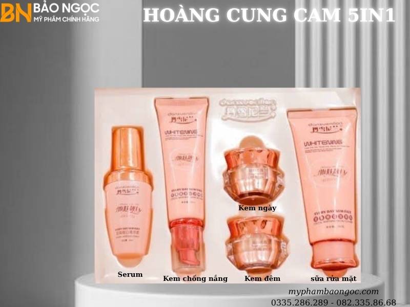 TRỊ NÁM DƯỠNG TRẮNG DA  HOÀNG CUNG CAM DANXUENILAN 5IN1