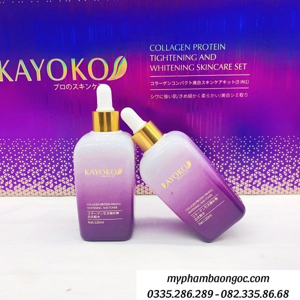Nước hoa hồng trị nám Kyoko collagen tím