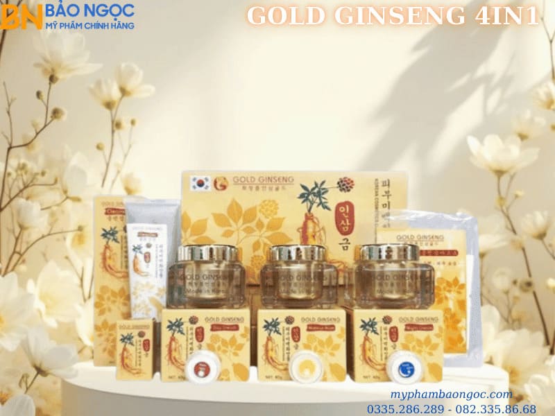BỘ MỸ PHẨM TRỊ NÁM TÀN NHANG GOLD GINSENG 4IN1 HÀN QUỐC