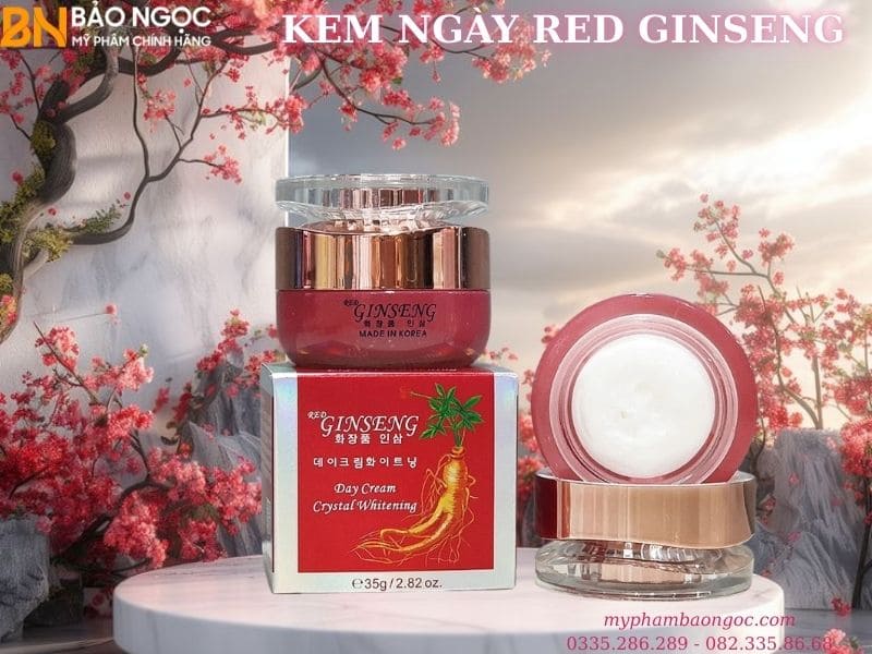 BỘ MỸ PHẨM NHÂN SÂM TRỊ NÁM DƯỠNG TRẮNG DA RED GINSENG 5IN1