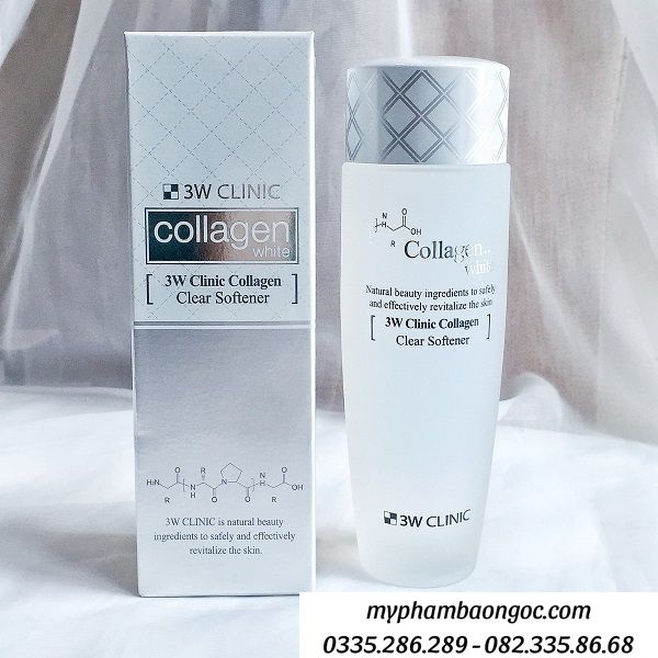 NƯỚC HOA HỒNG 3W CLINIC TRẮNG COLLAGEN HÀN QUỐC 150ML