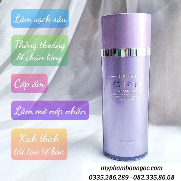 Công dụng nước hoa hồng Cellio Collagen
