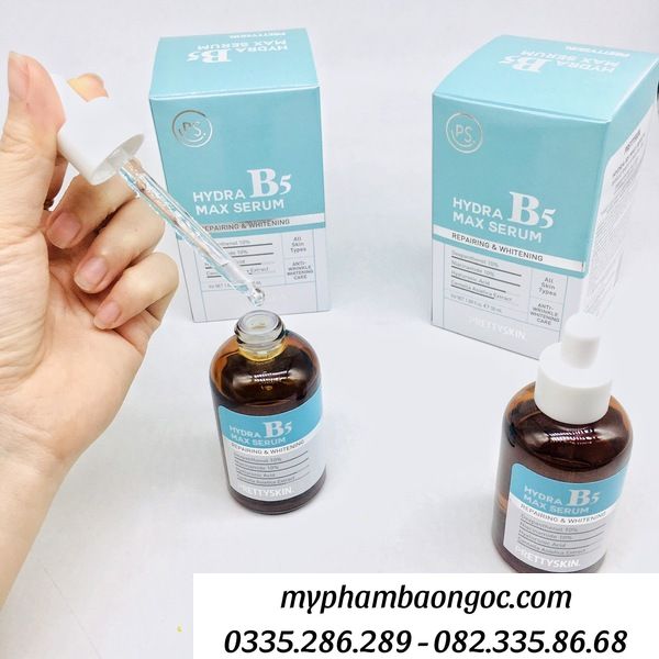 SERUM DƯỠNG TRẮNG PHỤC HỒI PRETTYSKIN B5 HYDRAT MAX HÀN QUỐC