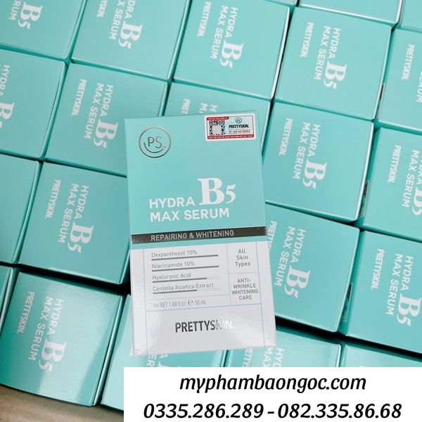 SERUM DƯỠNG TRẮNG PHỤC HỒI PRETTYSKIN B5 HYDRAT MAX HÀN QUỐC
