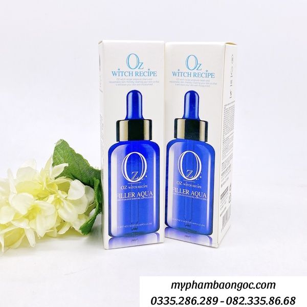 TINH CHẤT OZ WITH RECIPE FILLER AQUA CĂNG BÓNG PHỤC HỒI DA