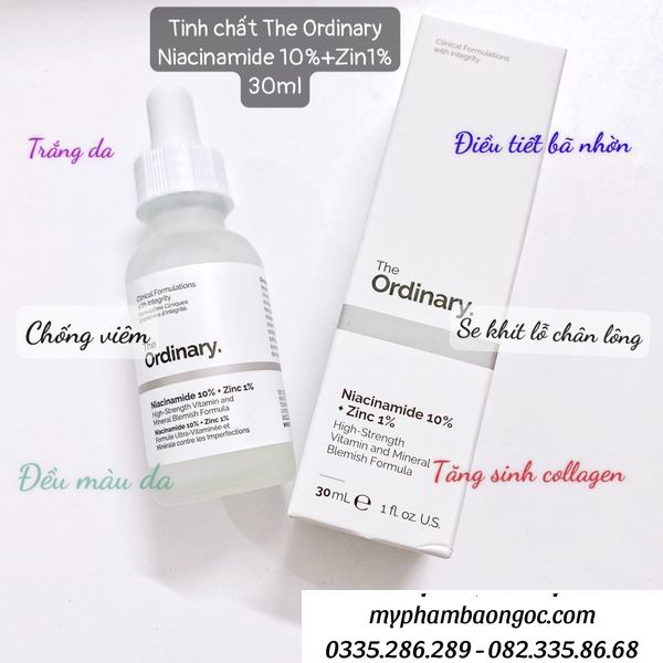 TINH CHẤT THE ORDINARY NIACINAMIADE KIỂM SOÁT DẦU GIẢM NHĂN