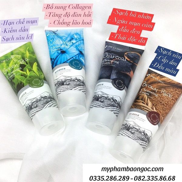 SỮA RỬA MẶT 3W CLINIC CLEASING FOAM 100ML HÀN QUỐC&nbsp;