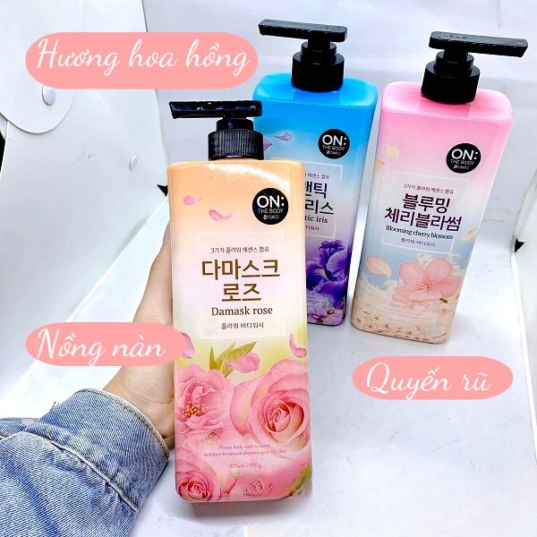 SỮA TẮM NƯỚC HOA ON THE BODY CHO LÀN DA QUYẾN RŨ MỀM MỊN