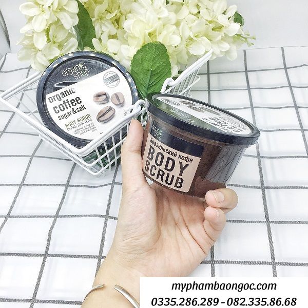 TẨY DA CHẾT TOÀN THÂN ORGANIC SHOP COFFEE SUGAR BODY SCRUB
