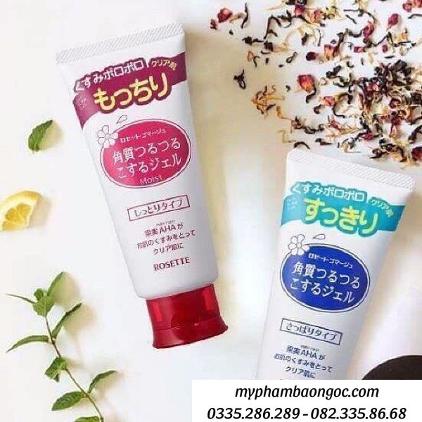 GEL TẨY TẾ BÀO CHẾT ROSETTE NHẬT BẢN CHIẾT XUẤT TỪ HOA QUẢ