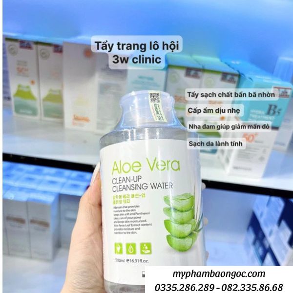NƯỚC TẨY TRANG 3W CLINIC CLEAN UP CLEASING WATER HÀN QUỐC