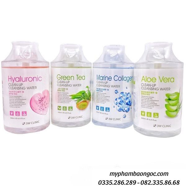 NƯỚC TẨY TRANG 3W CLINIC CLEAN UP CLEASING WATER HÀN QUỐC