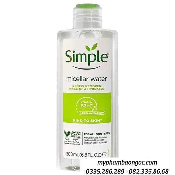 NƯỚC TẨY TRANG SIMPLE KIND TO SKIN MICELLAR WATER