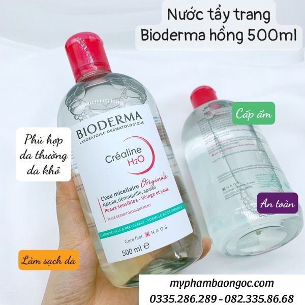 TẨY TRANG BIODERMA 500ML PHÁP CHO DA DẦU VÀ DA HỖN HỢP