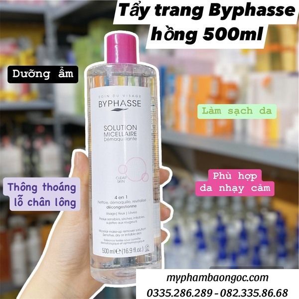 NƯỚC TẨY TRANG BYPHASSE SOLUTION MICELLAIRE CHO CÁC LOẠI DA