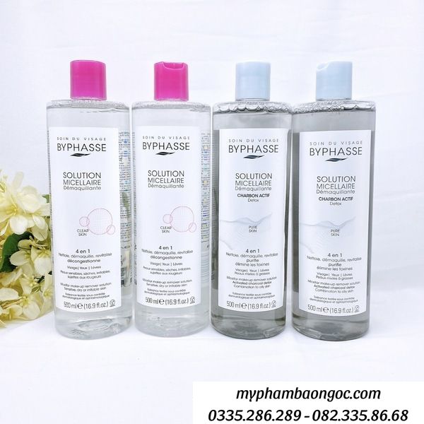 NƯỚC TẨY TRANG BYPHASSE SOLUTION MICELLAIRE CHO CÁC LOẠI DA